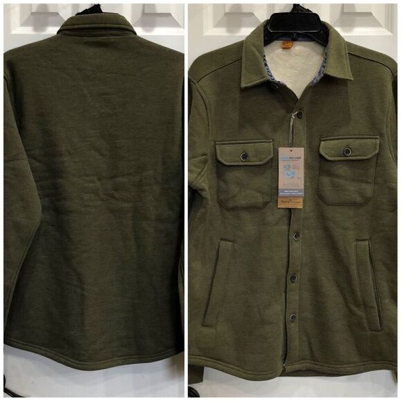 TAILOR VINTAGE 🎉HP🎉 NWT - M Sz S/Sherpa Fleece Shirt Jacket/Forest Night Heather - Picture 5 of 16